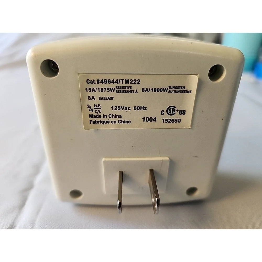 Woods Heavy Duty Electrical Timer Plug-In 125Vac 60Hz Easy To Use